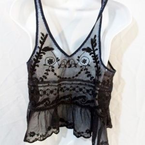 Free People Tops - FREE PEOPLE ANTHROPOLOGIE Lace Mesh Tank Top Free People Tops - FREE PEOPLE ANTHROPOLOGIE Lace Mesh Tank Top